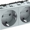 Gniazdo 0 stopni, 2-krotny styk ochronny OBO Bettermann, 6120032, (S x W x G) 90 x 45 x 42 mm