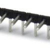 Pin header, 3 pole, pitch 5 mm, angled, black, 1705478