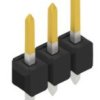 Pin header, 3 pole, pitch 2.54 mm, straight, black, 10053774