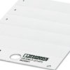 PVC device marker, (L x W) 27 x 27 mm, white, carrier card with 15 pcs, 0828801
