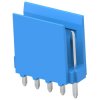 Pin header, 5 pole, pitch 2.54 mm, straight, blue, 281695-5