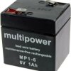 Akumulator ołowiowy multipower MP1-6 MP1-6, AGM, 6 V, 1 Ah