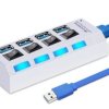 HUB rozdzielacz USB 3.0 port x4 aktywny biały
