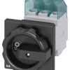 Rozłącznik główny 3P 25A 9.5kW AC23A 400V montaż tablicowy pokrętło czarne otwór centralny 22.5 mm 3LD2154-0TK51