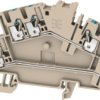 Multi level terminal block, push-in connection, 0.14-4.0 mm², 6 pole, 22 A, 8 kV, dark beige, 2736830000