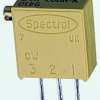 Potencjometr dostrojczy 2 kΩ Otwór przelotowy 0.5 W Trzpień 19 -zwoje Regulacja boczna, Vishay 2.2 mm, 64X