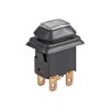 Marquardt 1683.8101 16A 250V AC IP65 Pushbutton SPST On-Off Black Faston