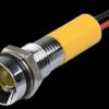 Q8R3CXXY12E Indicator LED, 12 V DC, 8 mm, wired, yellow/BrC