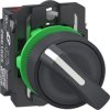 Toggle switch, 2 positions, unlit, latching, 1 Form A (N/O) + 1 Form B (N/C), waistband round, black, front ring gray, 90°, moun