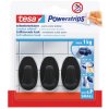 tesa 58275-00000-20 Powerstrips black Adhesive hooks 14x34mm 3pcs