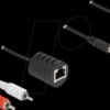 87859 Stereo Audio Extender RJ45 jack to 3.5 mm stereo jack and 2 x RC