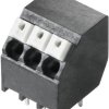 PCB terminal, 2 pole, pitch 3.81 mm, AWG 28-14, 10 A, spring-clamp connection, black, 1885880000