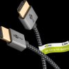 75758 HDMI Slim Textile Cable - Goobay Plus, 8K 60Hz, 2.0 m