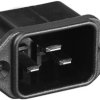Panel plug C20, 3 pole, screw mounting, plug-in connection, black, PX0596/63