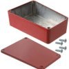 Aluminum enclosure, (L x W x H) 112 x 79 x 35 mm, red, IP54, 1590TRPBRD