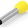 Insulated wire end ferrule, 6.0 mm², 26 mm/18 mm long, yellow, 2-966067-3