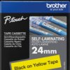 TZE-SL651 Labelling tape, self-laminating, black on yellow, 24 mm