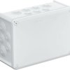 Cable junction box, 267 x 182 x 110 mm, no. of entries: 24, 35 mm², pure white, IP66, 2007568