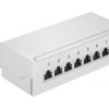 Patch panel CAT 5e panel krosowy mini/biurkowy, 8 portów