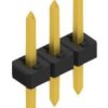 Pin header, 3 pole, pitch 2 mm, straight, black, 10062063