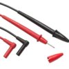 Measuring lead with (test probe, straight) to (4 mm plug, angled), 1.22 m, black/red, PVC, CAT III, FLUKE TL75-1
