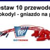 Zestaw 10 przewodów połączeniowych krokodyl - gniazdo na pin
