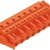 Socket header, 8 pole, pitch 7.62 mm, angled, orange, 231-708/037-000