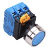 YW4B-A1E30S Blue 22mm Metal Bezel Maintained Push Button Switch 3NO IP65 IDEC