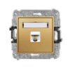 Mini Gniazdo Komputerowe Pojedyncze 1Xrj45 Kat. 6 8-Stykowy Złoty 29Mgk-3