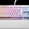 TBK-1002-12-DE Gaming keyboard, USB, RGB, linear, white, German layout