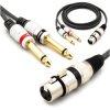 KABEL XLR ŹEŃSKI 2x JACK 6.3 MONO VITALCO 3m MKP21