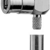 SMB jack 50 Ω, KX-21A, RG-178B/U, RG-196A/U, solder/crimp connection, angled, 100024865