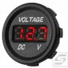 Cyfrowy woltomierz samochodowy LED okrągły;czerwony;napięcie 6-30V
