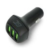 Ładowarka samochodowa Green Cell PowerRide - 3xUSB - 12V/24V - czarna