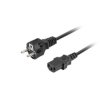 Kabel zasilający CEE7/7 - IEC320 C13 1.8m VDE czarny - Lanberg CA-C13C-15CC-0018-BK