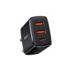 Ładowarka - zasilacz 5V/3A 9V/2A 12/1,5A PD3,0/30W sieciowa 2xUSB+USB-C czarna BASEUS / CCXJ-E01 76967
