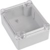 ABS enclosure, (L x W x H) 89.4 x 74.5 x 41 mm, transparent/light gray, IP65, 4U63090804437