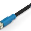 Sensor actuator cable, M8-cable plug, straight to open end, 4 pole, 0.5 m, PVC, black, 3 A, T4061110004-001