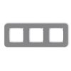 Mini Ramka Uniwersalna Potrójna Zaokrąglona Z Tworzywa Szary Mat 27Mrtz-3