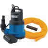 Draper 12429 Submers. Clean Water Pump-Float Switch & Layflat Hose 191L/min 550W