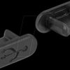 64007 Dust cover, USB 2.0 Micro-B socket, 10 pieces, black
