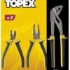 TOPEX Komplet szczypiec ze sprężynką rozpierającą 3 cz