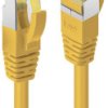 kabel LAN LINDY 47661, 1 szt., RJ45, Kabel, S/FTP, 0.50 m, żółty