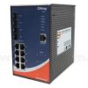 IGPS-R9084GP, Switch przemysłowy zarządzalny, DIN, L3, 8x 10/1000 RJ-45 PoE + 4 sloty SFP / RJ-45, O/Open-Ring <30ms