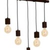 Lampa Wisząca JACK 5xE27 Orzech MLP4361 Milagro