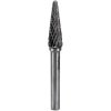 RUKO 116234 Tungsten Carbide Rotary Burr Shape L Round Cone - 8mm