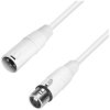 Adam Hall K4MMF1000-SNOW XLR Cable White 10m 1x XLR plug to 1x XLR socket
