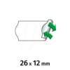 9506162 Price labels, 26x12 mm, removable, white, 6000 pieces