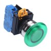 YW4L-M4E10Q4G Green 24V illuminated 22mm Metal Bezel Mushroom Momentary Push Button Switch NO IP65 IDEC