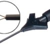 Miniature clamp test probe, black, max. 2 mm, L 53.8 mm, CAT O, pin 0.64 mm, 973972100